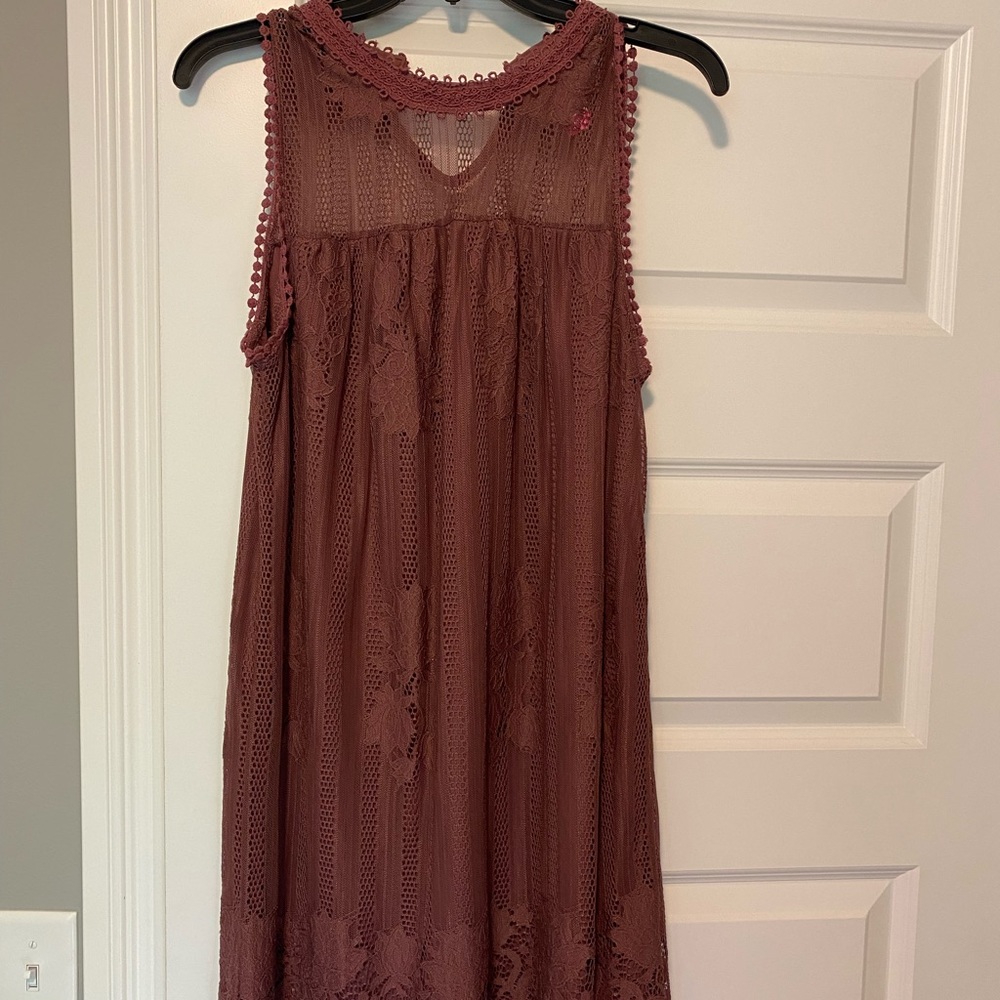 Junior Large Lace Dress mini Plum